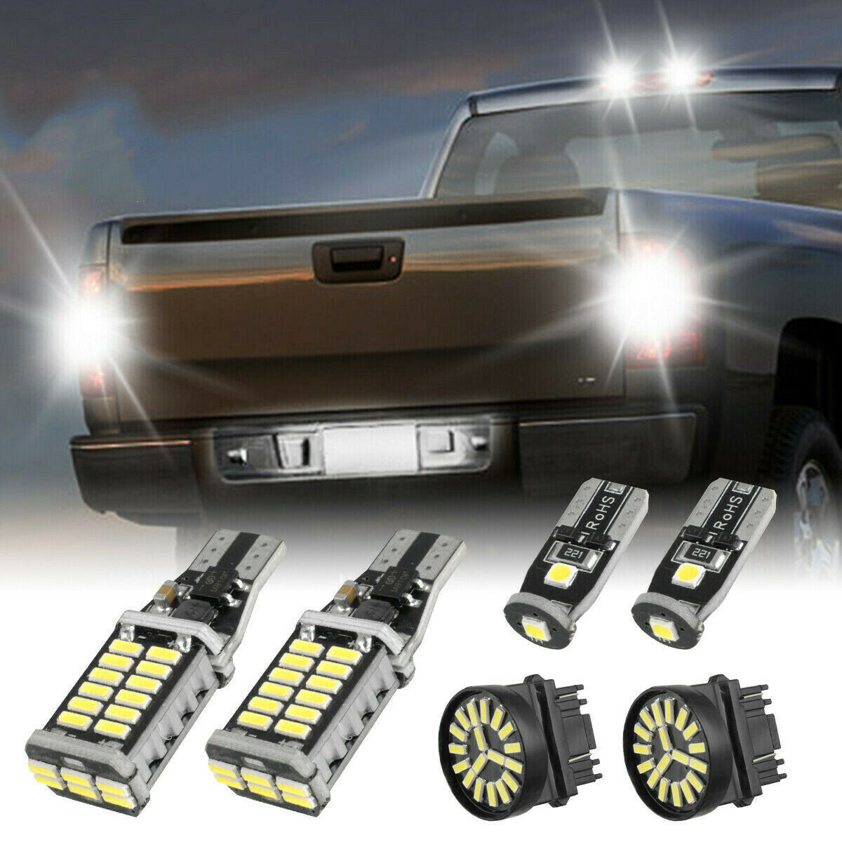 LED Reverse License Plate Brake Light Kit For Chevrolet Silverado 1500 2500 3500