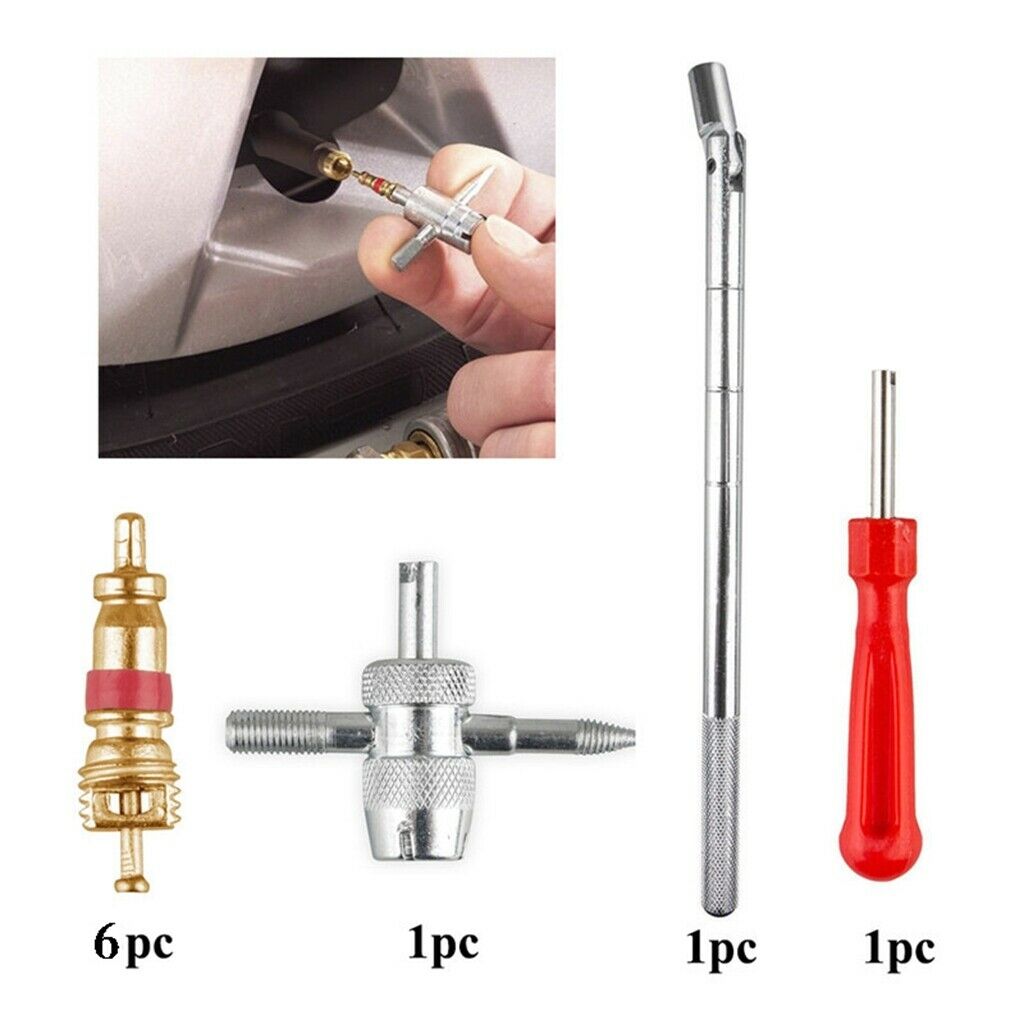 Bike Screwdriver Valve Stem Core Tire Repair Single Head Remover Pry Kits