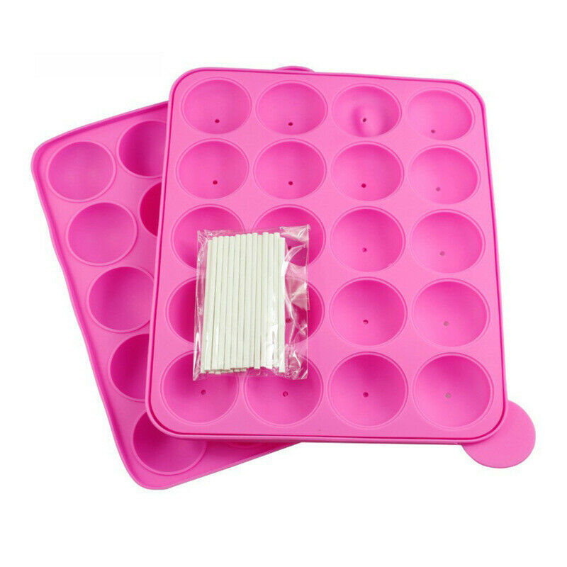 20 Holes Silicone Chocolate Mold Lollipop Sphere Maker Baking Mold Ice TrayBDAU