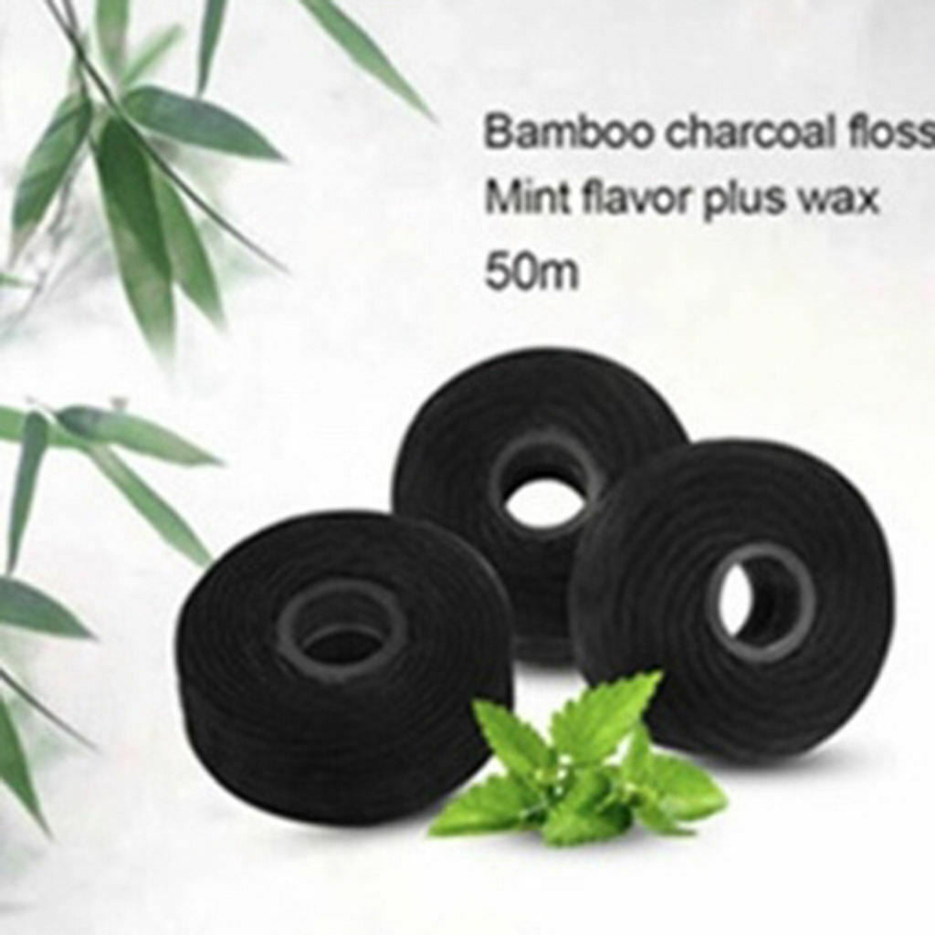 8 Rolls Of 50m Mint Bamboo Charcoal Cleaning Silk For Women Men