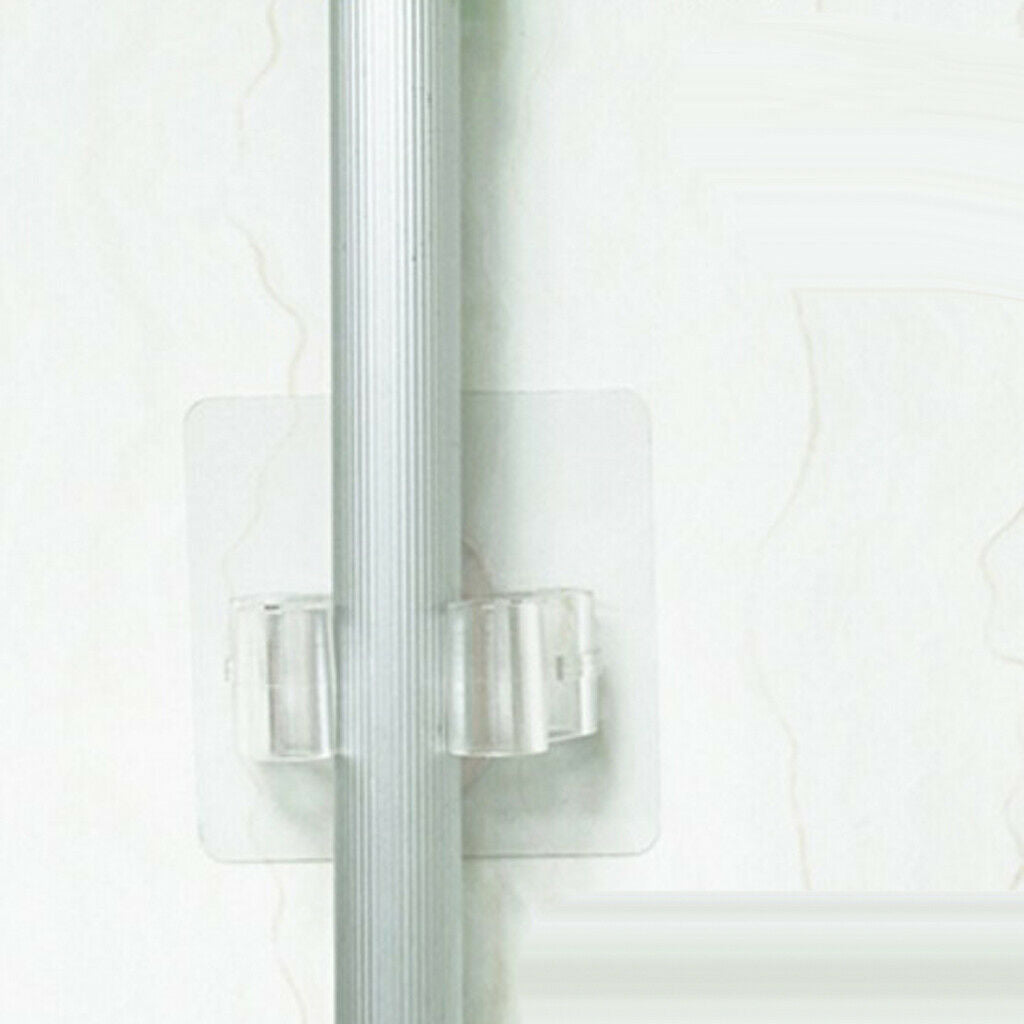 2pcs Reusable Adhesive Organizer Rack Hook Brush Broom Sweeper Hanger Holder