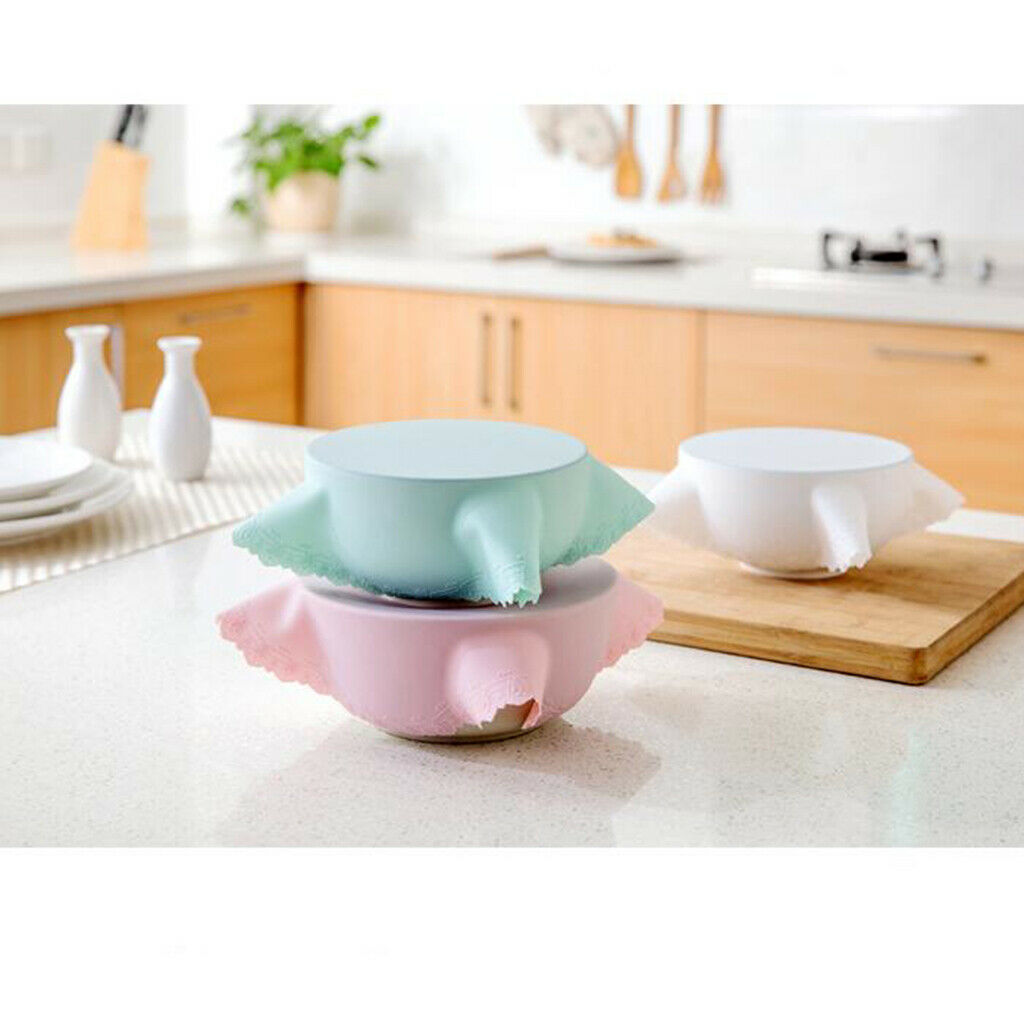 Reusable Silicone Kitchen Food Wrap Seal Bowl Cover Food Fresh Keeping Blue