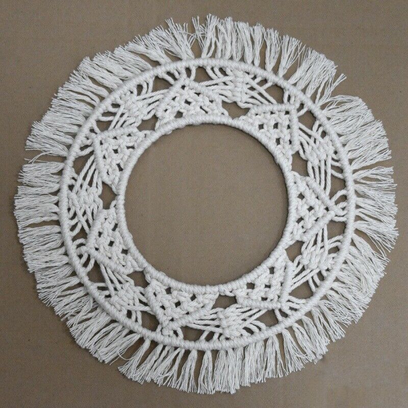 2-Piece Set Bohemian Fed Wall e Macrame Ceremony Background Wall Decor Art eF8B5