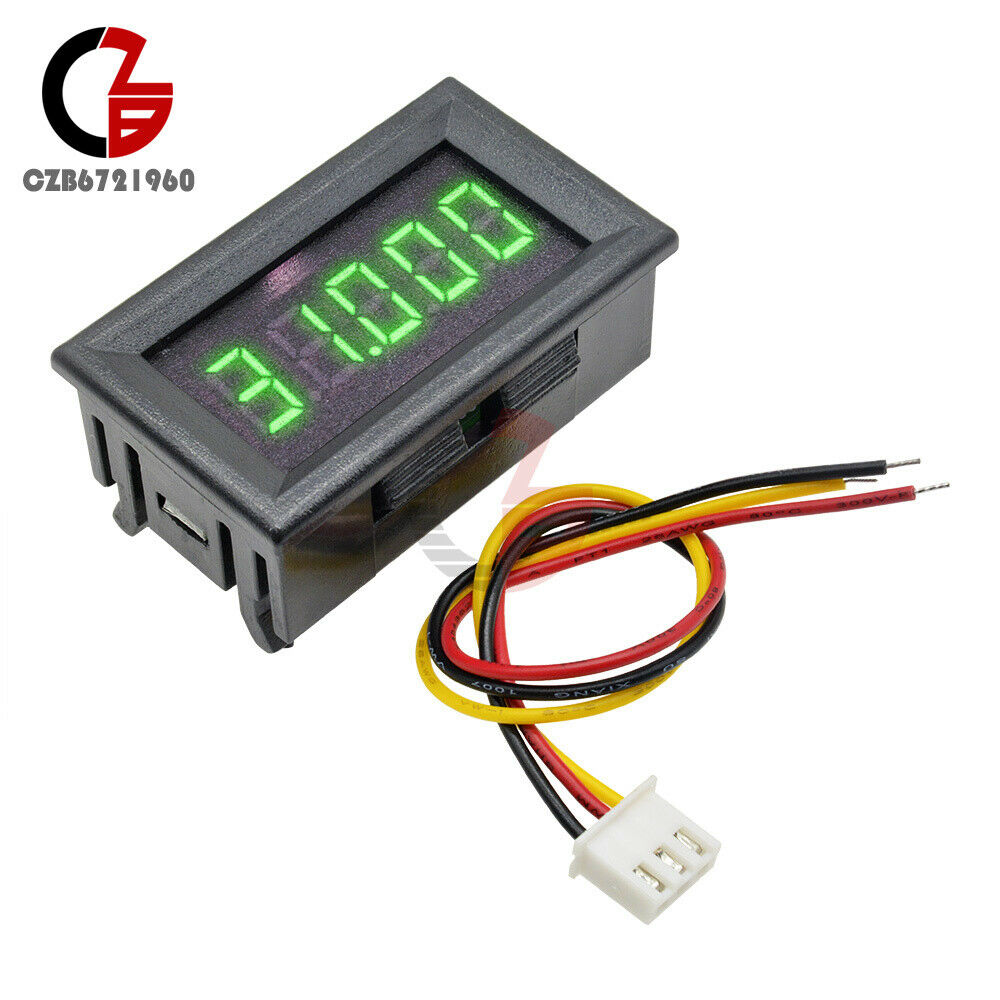 3wire 5 Digit 0.36" DC 0-33.000V Green LED Digital Voltmeter Voltage Meter Panel