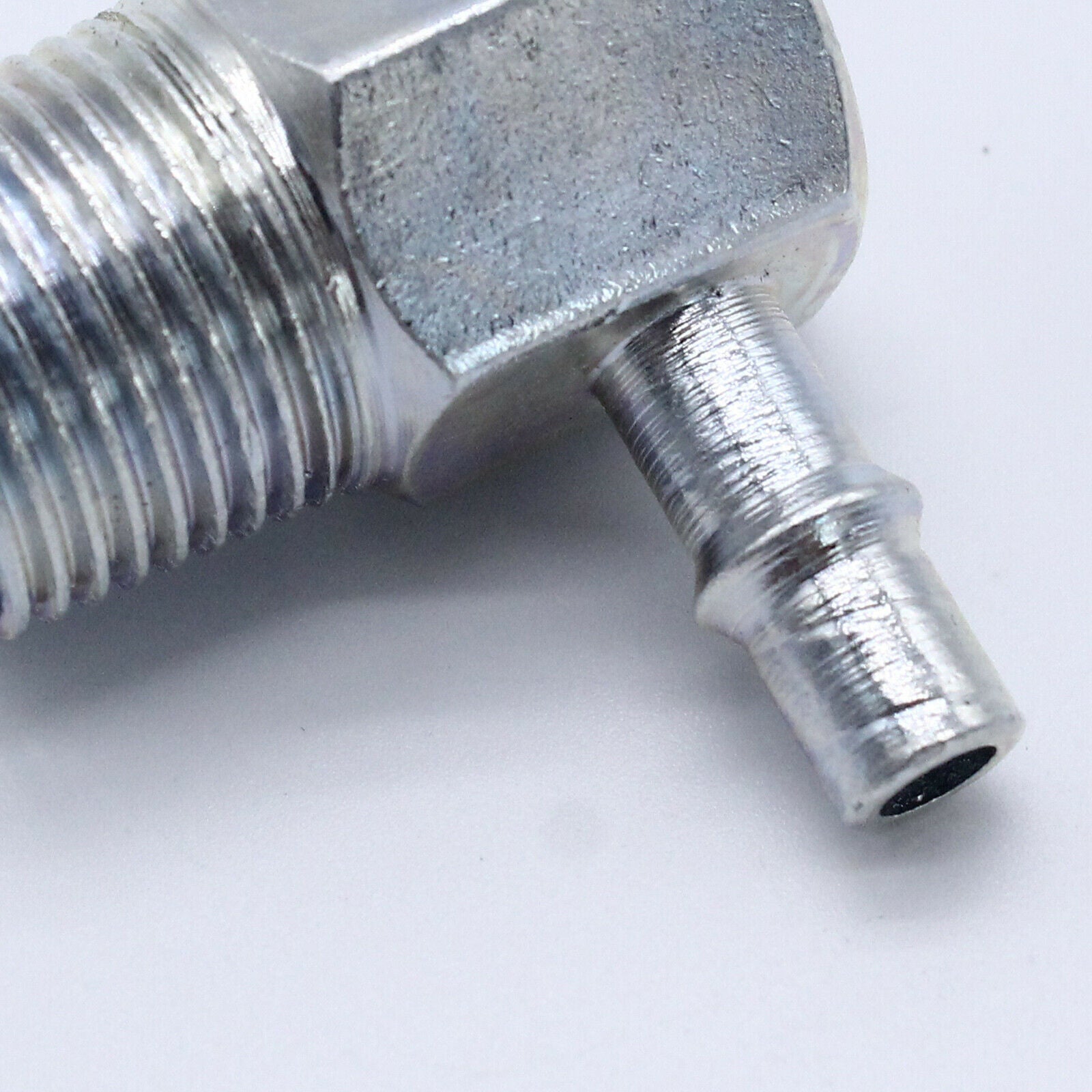 Zinc Steel Intake Manifold Vacuum Fitting 3/8" NPT to 1/4" Barb 4535Z 1pc