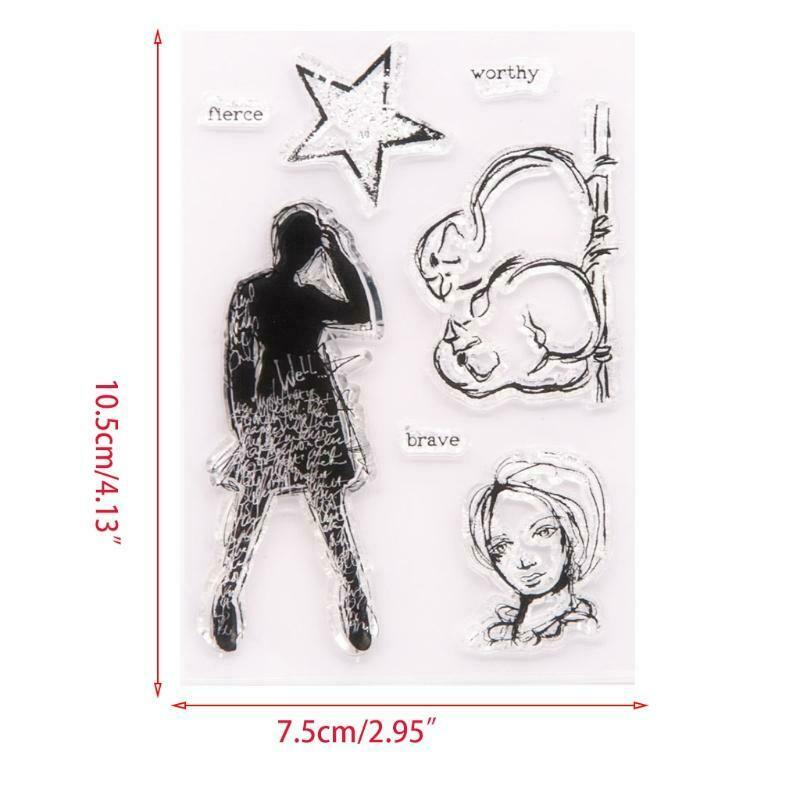 Woman Silicone Clear Seal Stamp DIY Scrapbooking Embossing Photo Album Decor