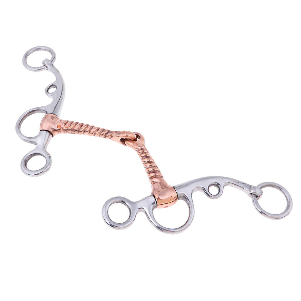Stainless Steel 5inch Horse  with Screw Copper Inlay English Bit