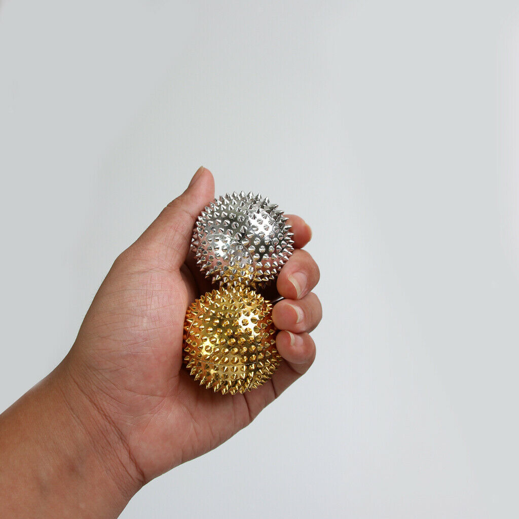 2pcs Palm Deep Tissue Spiky   Point Acupuncture Massage Ball 4.7CM