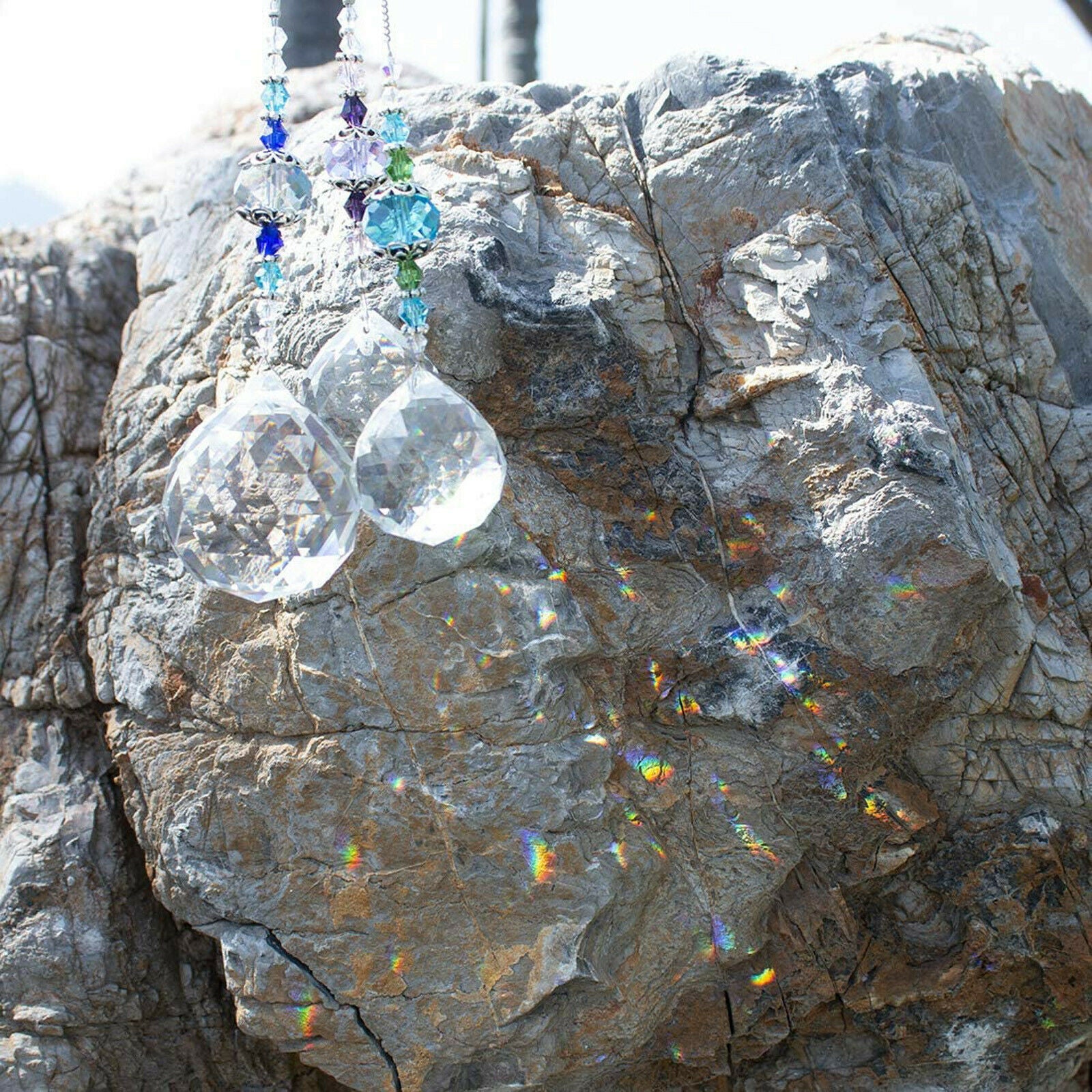 Hanging Clear Crystal Lighting Ball Prisms Pendant Curtain Chandelier Decor 30mm