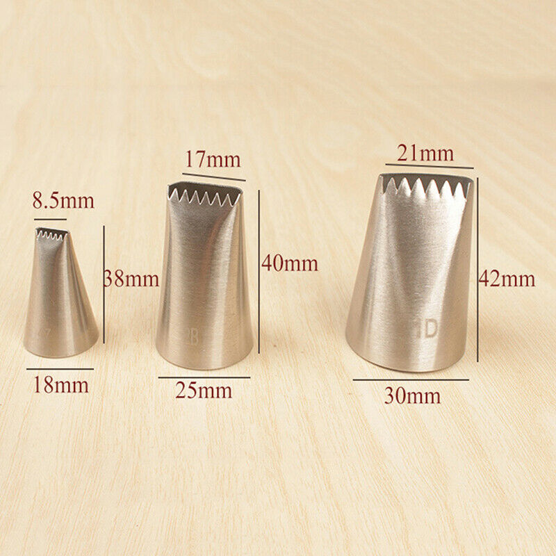 3pcs Basket Weave Tips Icing Piping Nozzle Tips Stainless Steel Tube NozzleCISJ