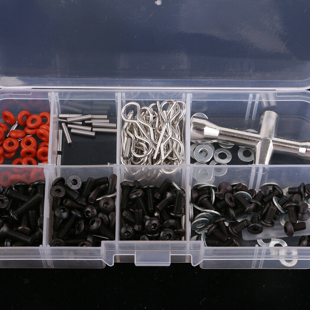 1/set Metal RC Car Flat/Round Nuts & Cross Hex Wrench & Washer For 1/10 HSP
