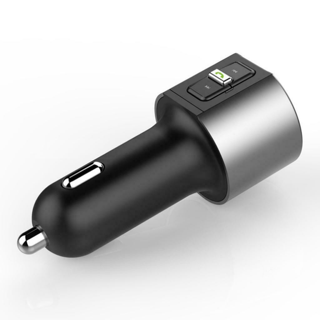 Dual USB 5V 2.4A & 1A Car Bluetooth FM Transmitter Radio Adapter MP3 Player