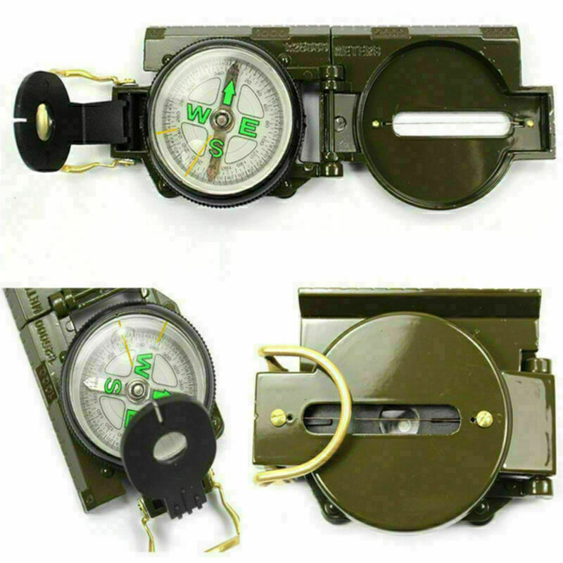 Pocket Outdoor Military Army Hiking Camping Lens Survival Lensatic Mini Co hv2n