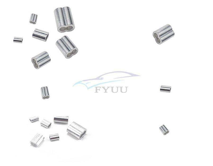 245x Universal 7 Size Aluminum Crimping Ring Sleeve Wire Rope Kit M1.2 / 3/4 / 5