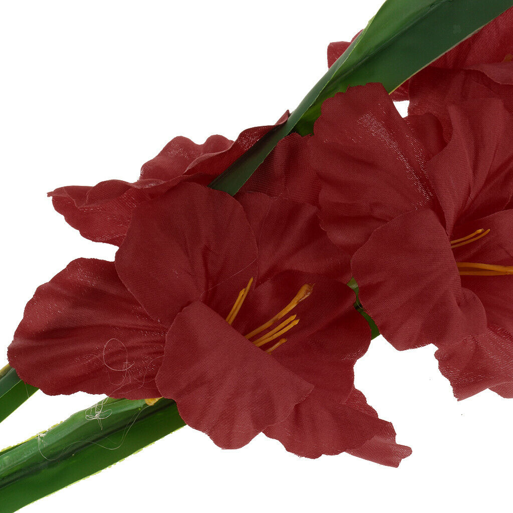 2pcs Artificial Simulation Gladiolus Flower Stem Wedding Home Decor  D