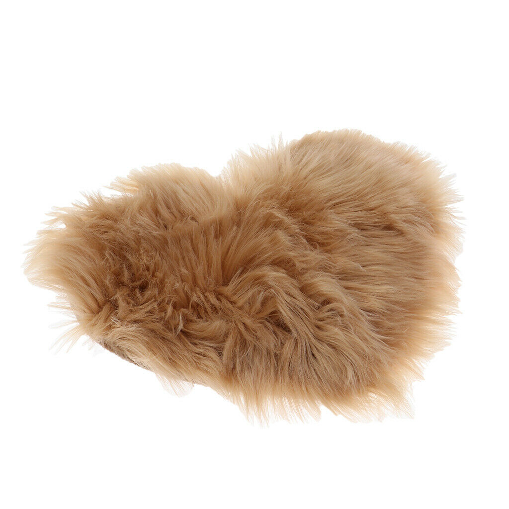Plush Love Heart Shaped Soft Shaggy Fluffy Area Rug Carpet Floor Mat 30x40cm