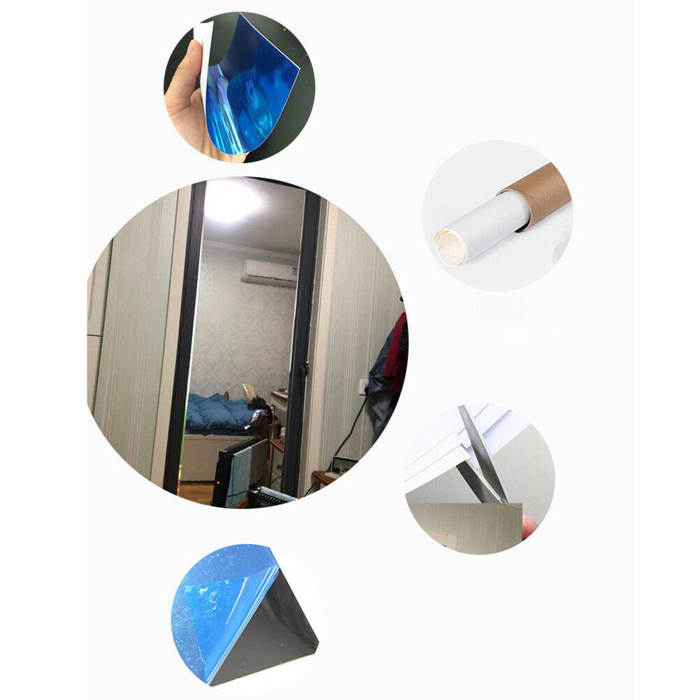 Bathroom Mirror Wall Stickers Film Mirror Self Adhesive Stick Home Room Decor