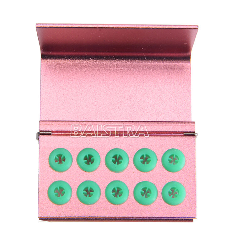 20 Kits Dental  Burs Holder Block 10 Holes with Silicon Cover FG RA Autoclavable