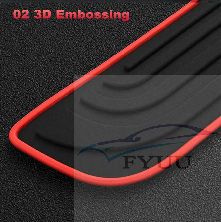 4PCS Sport Style Car Door Sill Plate Protectors Sill Scuff Plate Cover PanelUK