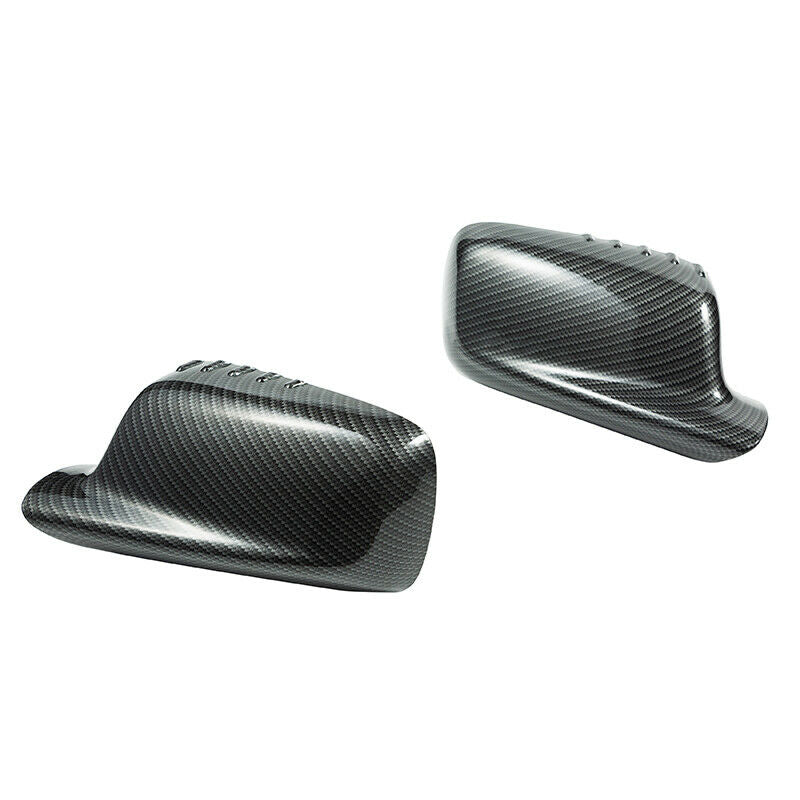 For BMW E65 E66 745i 750i 750Li Pair Side Carbon Fiber Rear View Mirror Cover