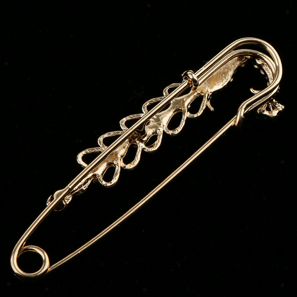 Chic Peacock Safty Pin Crystal Brooch Pin Suits Lapel Pin Clothes Jewelry