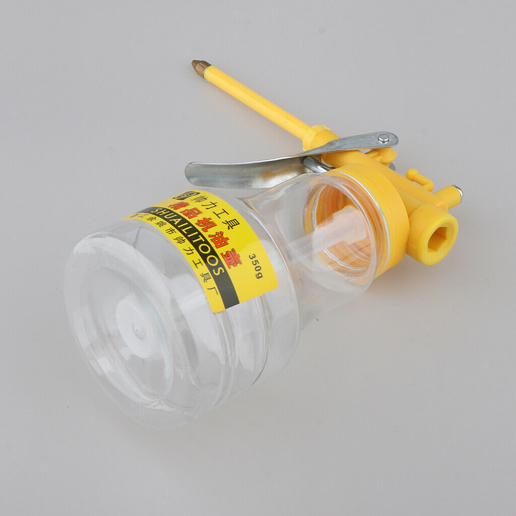 High Pressure Hand Pump Oiler Oil Pot Can Spray Gun Hose for Lubricants-350g