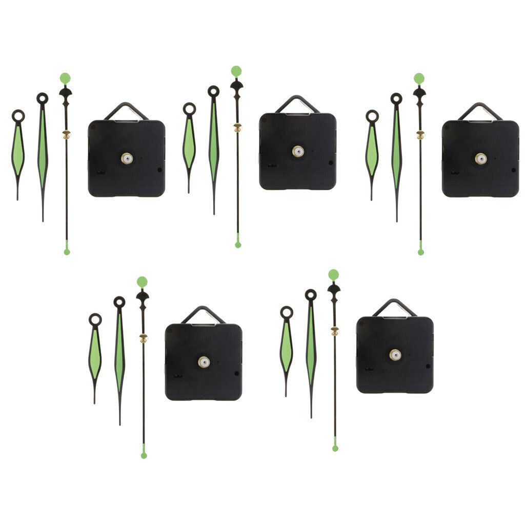 5x Clock Quartz Movement Mechanism Long Spindle Hand Wall Clock Repair Parts