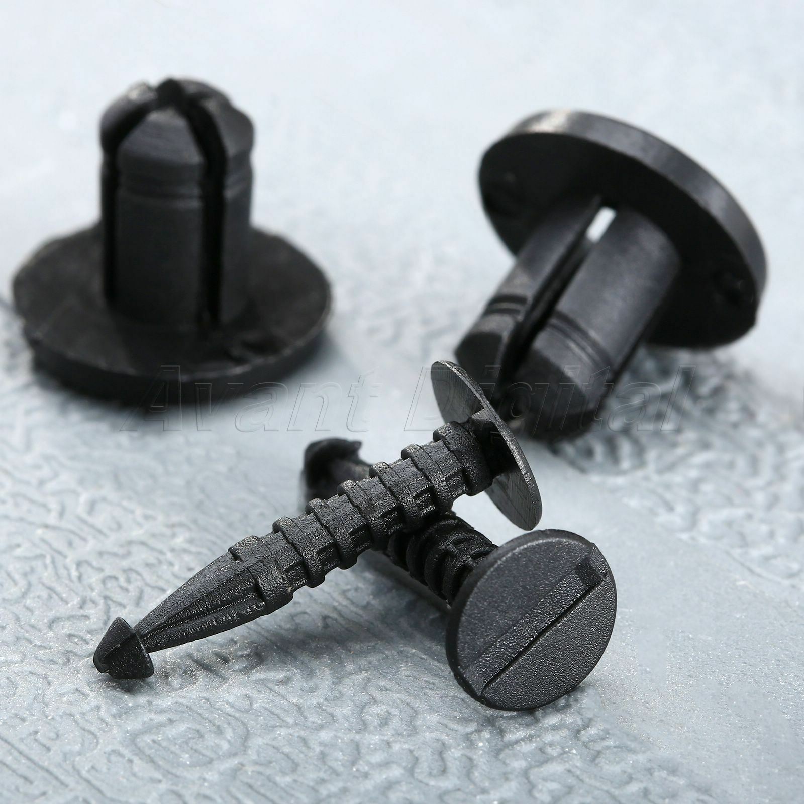 50 Pcs Push Type Bumper Fastener Trim Plastic Fender Retainer Clips for Renault