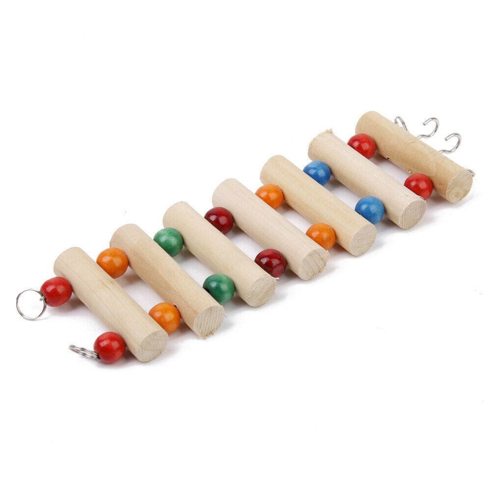 Flexible Wooden Mouse Rat Hamster Ladder Bridge Gerbil Parrot Bird Toys 16cm