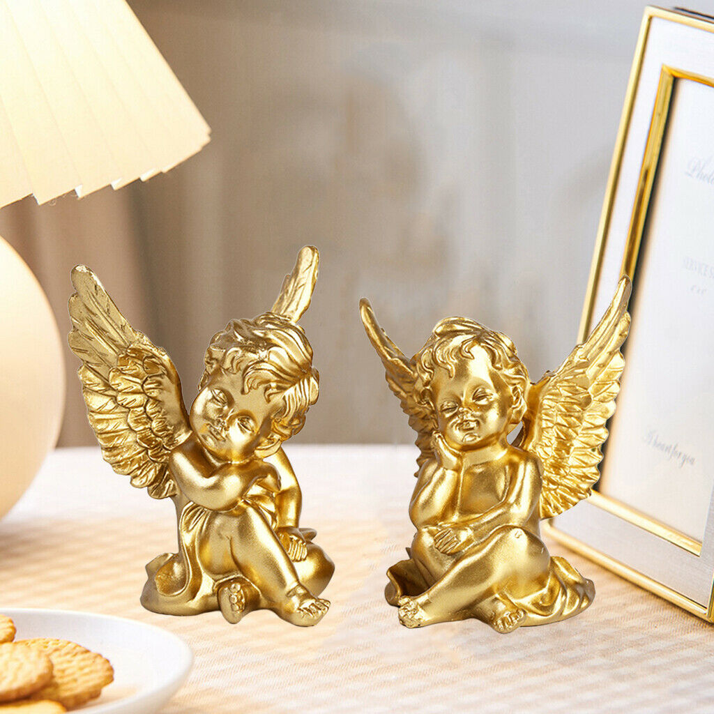 4x Cupid Angel Statue Cherubs Sculpture Tabletop Decor Hotel Gifts for Kid