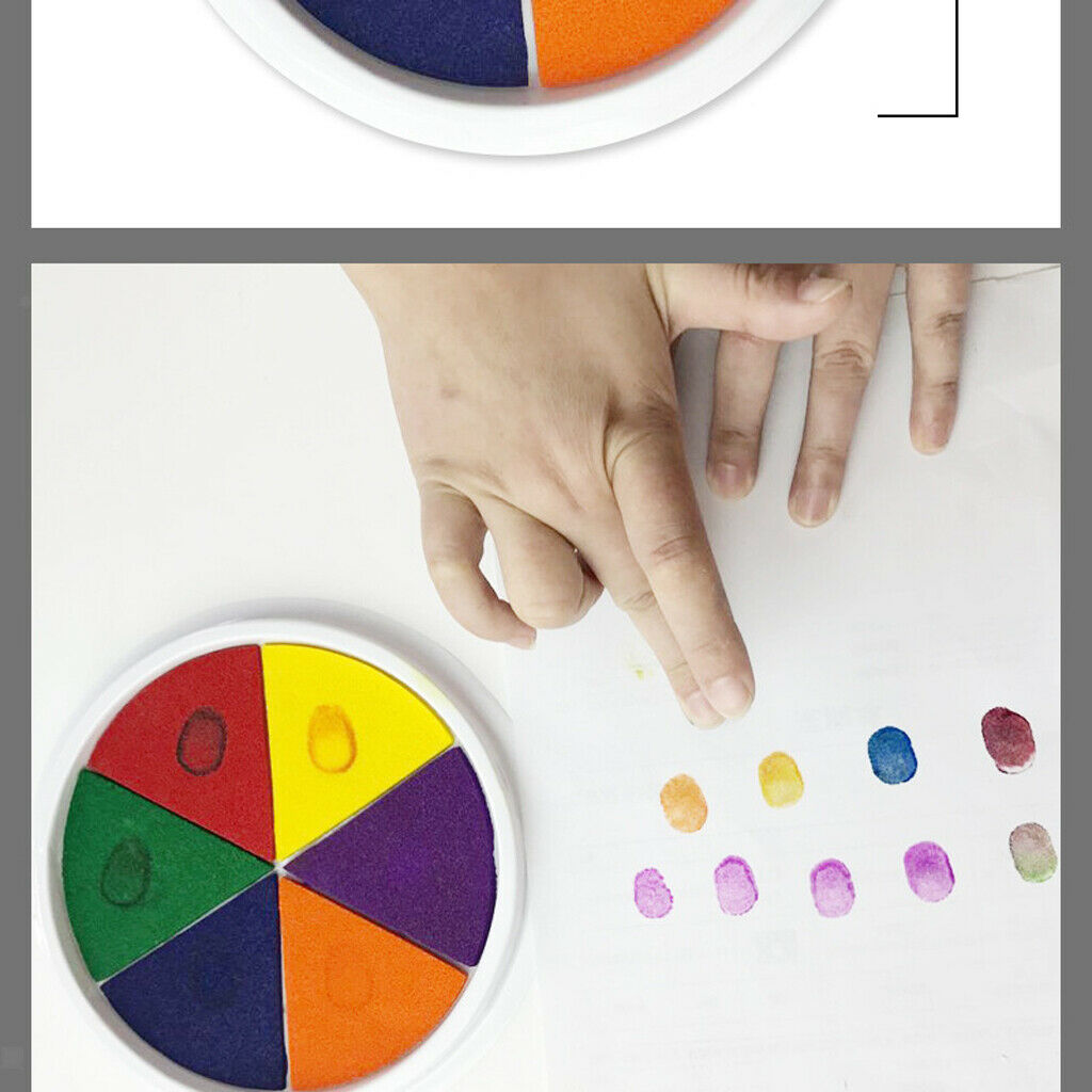 Children Finger Graffiti Paint Pigment Ink Pad Kit Washable Crafts Natural