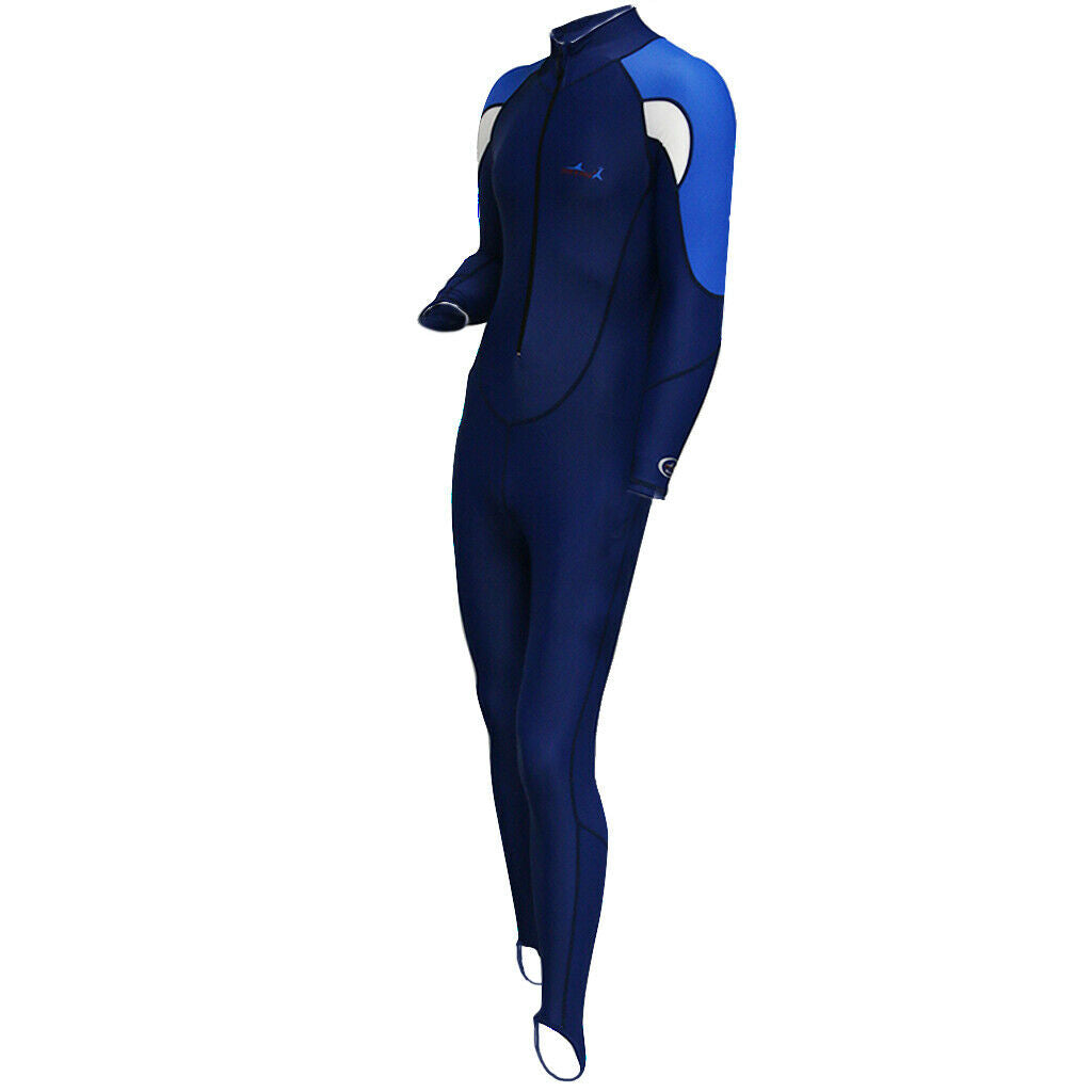 Scuba Diving Snorkeling Surfing Suit Zip Full Wetsuit S White for Men