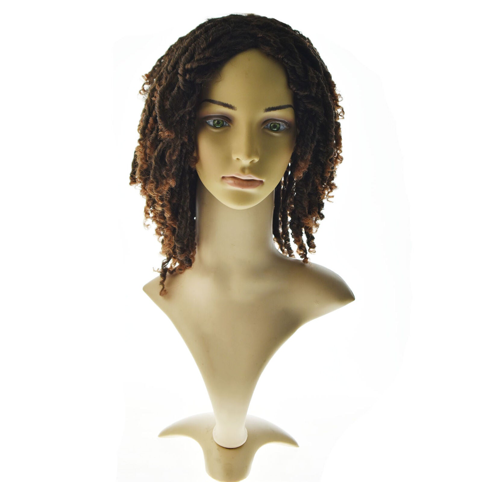Dreadlock Wig Short Twist Wigs for Black Women and Men Afro Curly Synthetic Wig