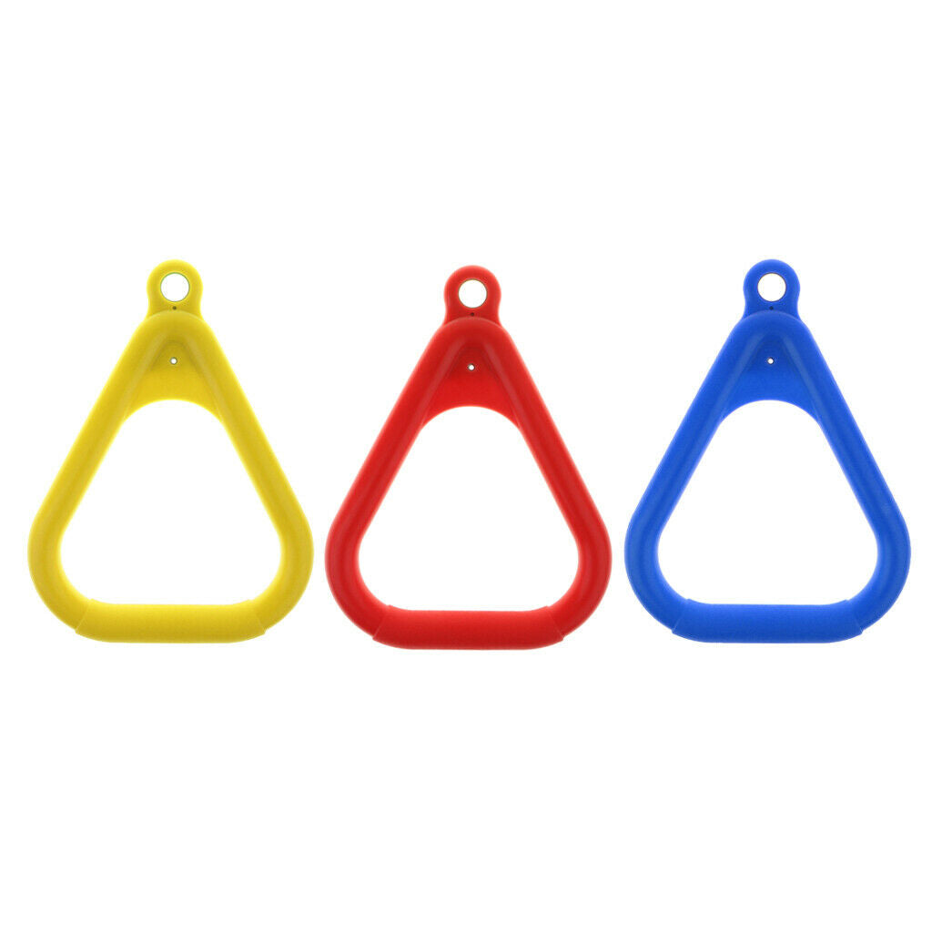 3pcs Outdoor Trapeze Gym Rings Plastic  Swing Replacements & Additions