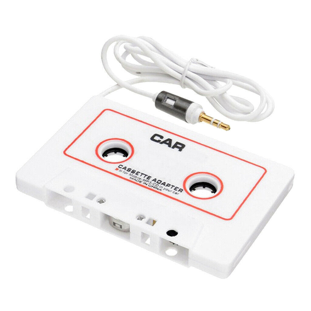 In Car White Cassette Adaptor Tape 3.5mm AUX Adapter For Mp3 IPod Phones