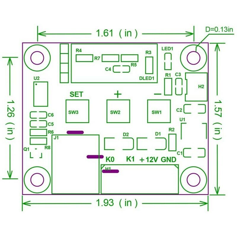4PCS W1209 DC Digital Temperature Controller Module Electronic Temperature TemO3