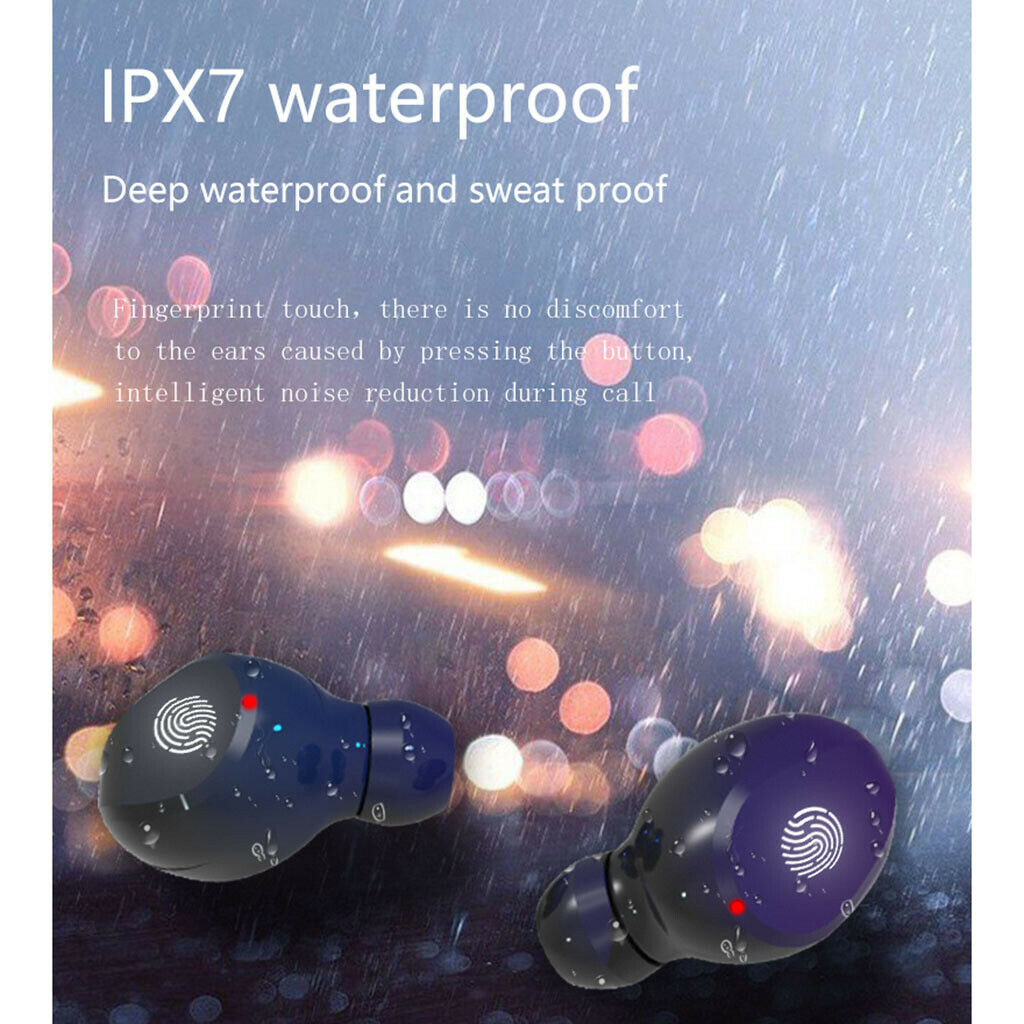 Mini Sports Bluetooth 5.0 Earbuds Wireless Earphone TWS Headphone w/ Fan