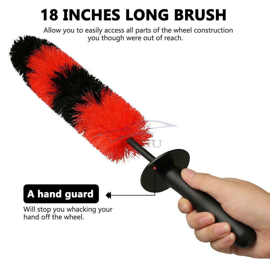 6x Car Motorcycle Wheel Rim Tire Detailing Brush Auto Care Exhaust Tip Brush Kit