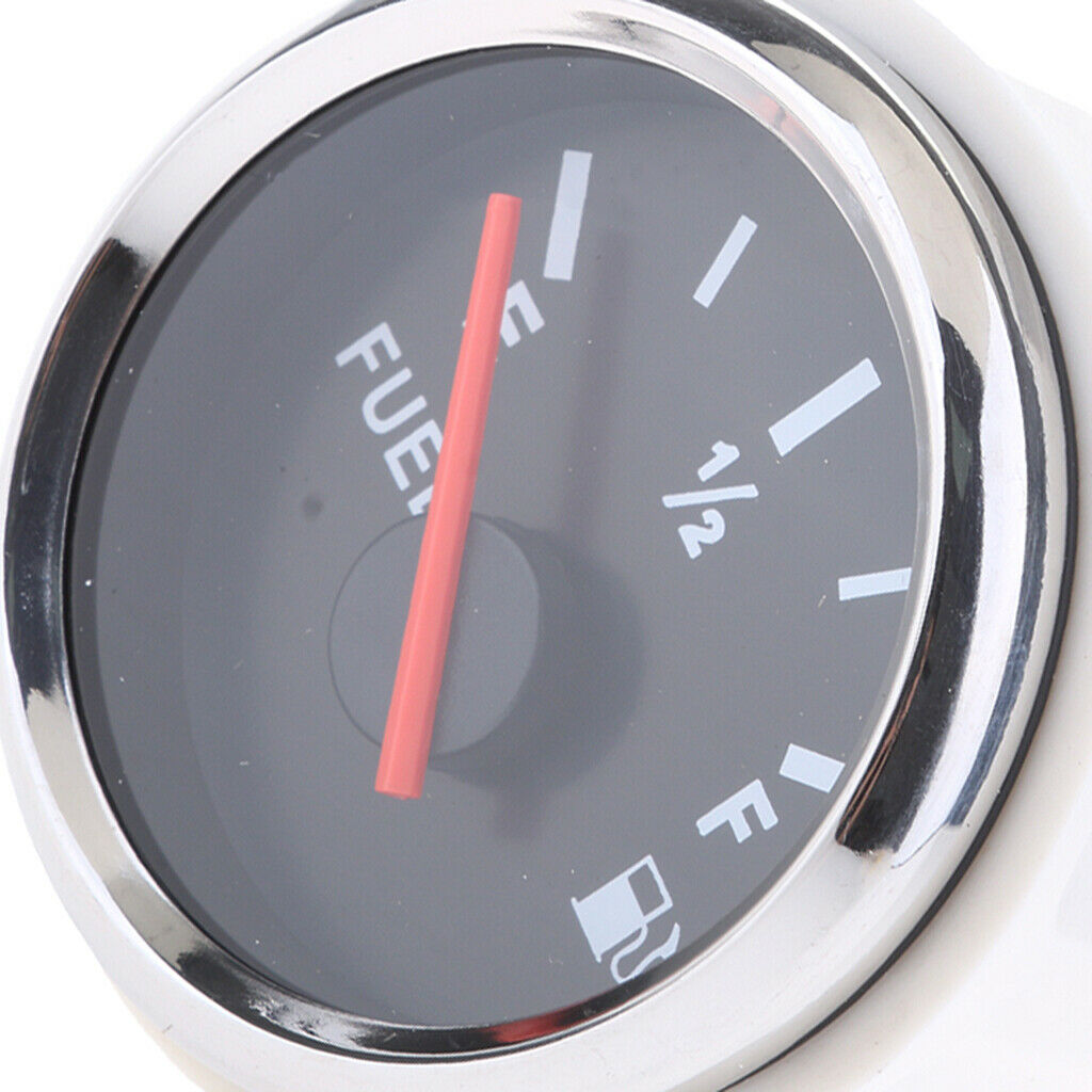 2" Universal Marine Boat Car Analog Fuel Tank Level Gauge IP67 Waterproof