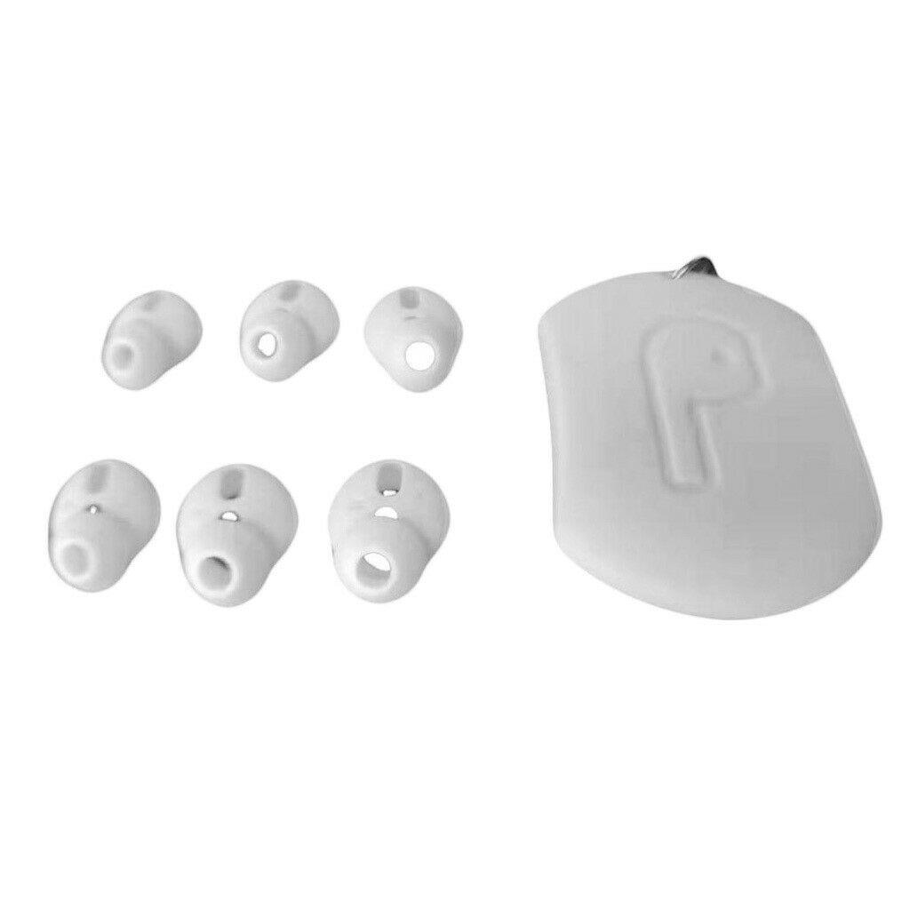 6-Pair Silicone Soft Inear Headset Cover Anti-slip for Airpods Black+White