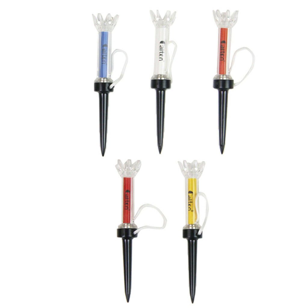 5 Pieces Golf Tees Plastic Double Layer Nails Golfer Training Accessories