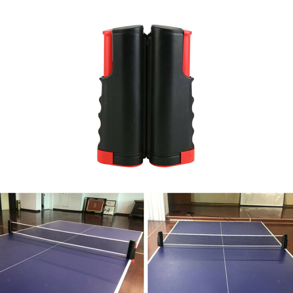 2x Retractable Table Tennis Net Non-slip Sturdy  Pong Playing Net Rack