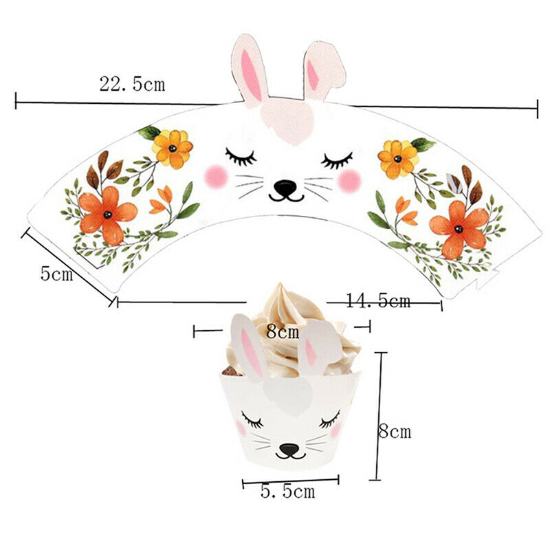 12pcs Woodland Animal Fox Cupcake Topper Wrappers Fiesta Birthday Party S.l8