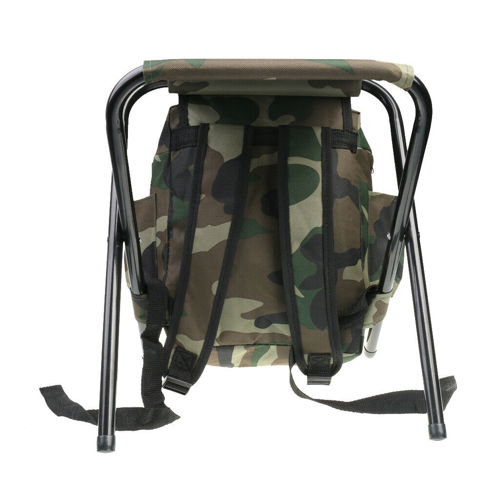 Fishing Stool with Backpack Rucksack Seat Chairs for Hunting Camping Picnic