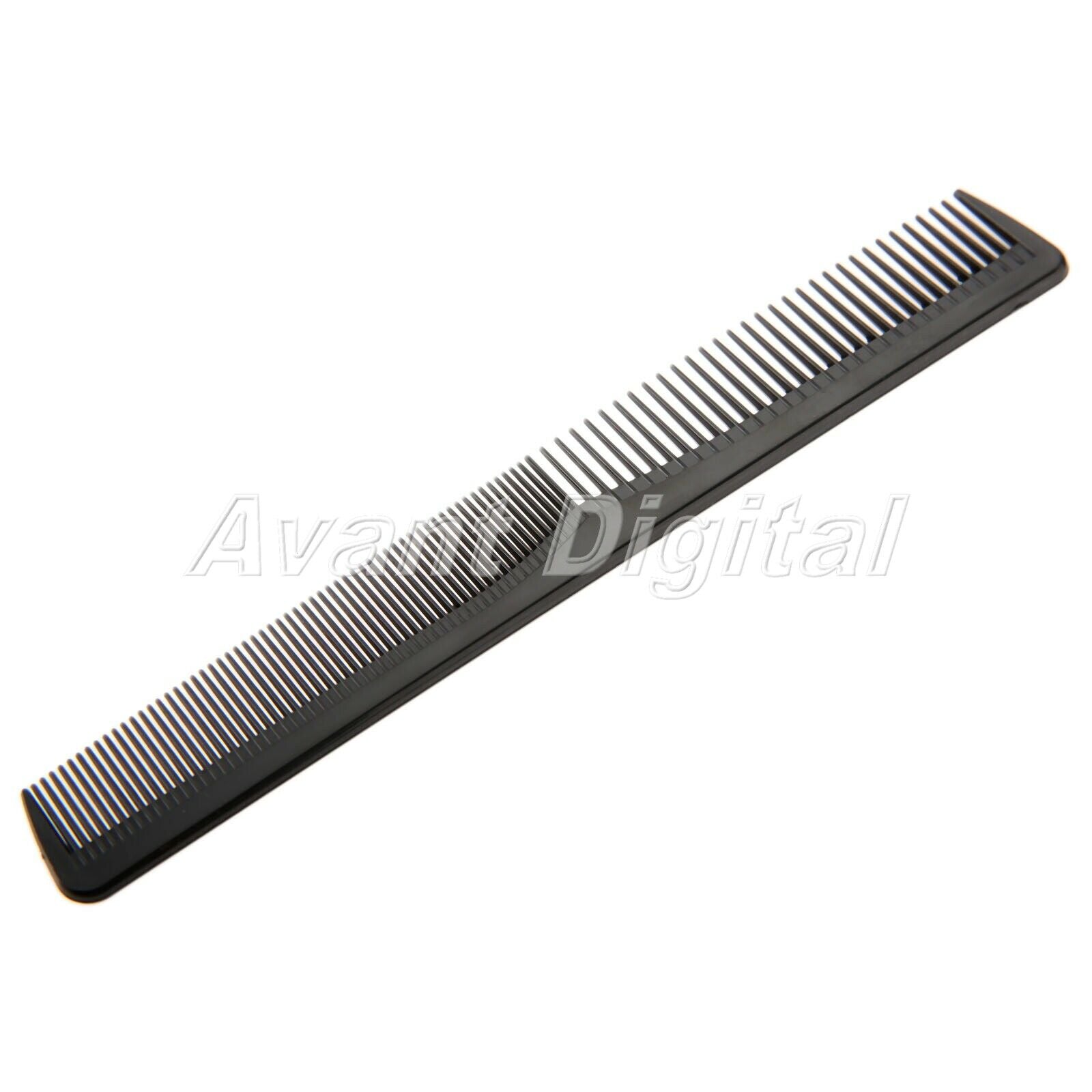 2PCS Black Plastic Hair Combs Barbers Salon Hair Thinning Cutting Accessory Kit