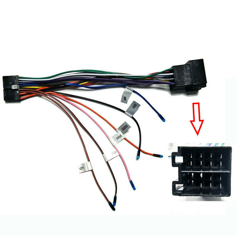 20 PIN ISO Wiring Harness Connector for 1DIN 2DIN Android Standard Audio System