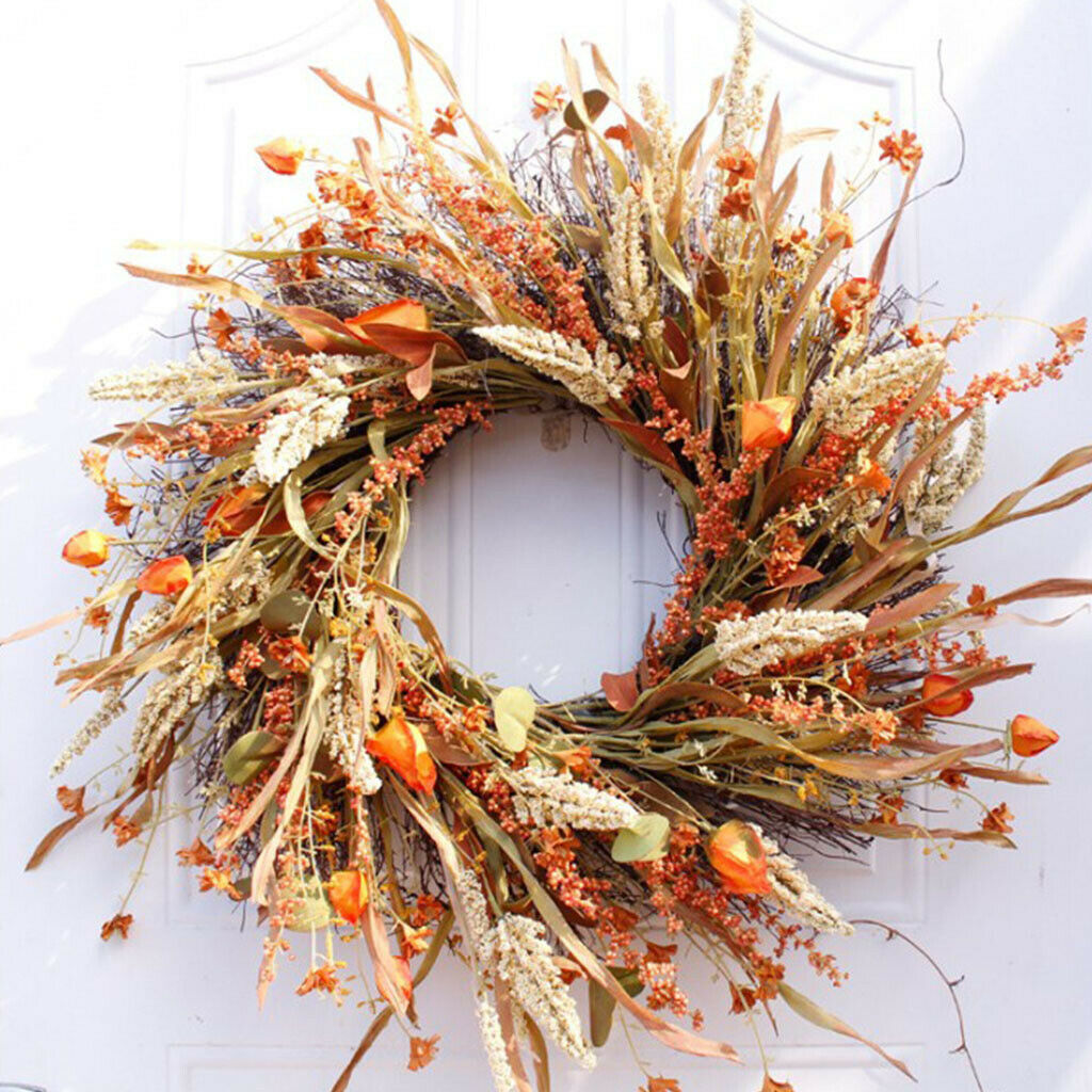 24inch Large Front Door Wreath Handcrafted Garland for Home Wall Decor