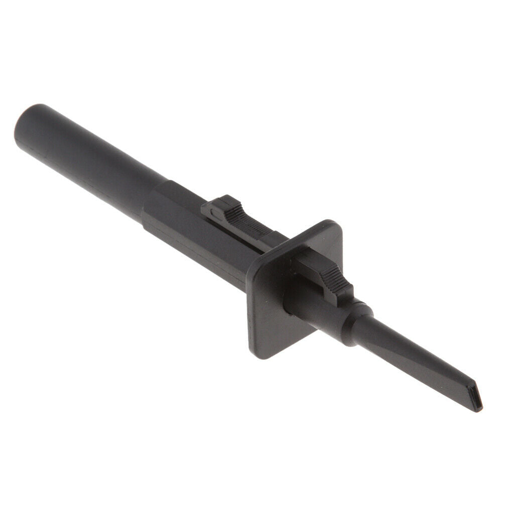 Fully Insulated Test Hook Testing Probe Clip for Oscilloscope/Multimeter, Black