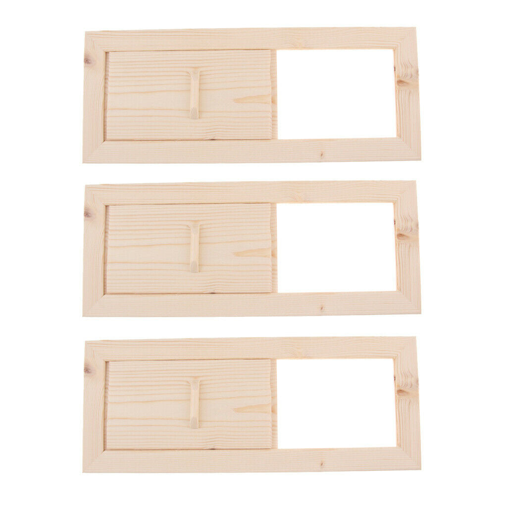 3x Sauna Louver Vent Gable Attic Siding Ventilation Cedar Wood