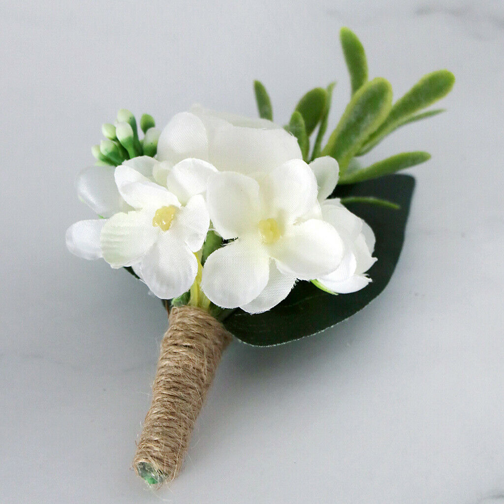 Boutonnieres Bride Groom Flower Wedding Party Prom Bridal Man Suit Decors